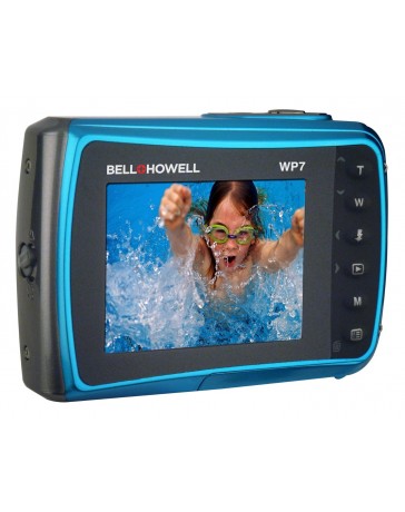 Camara Digital Bell+Howell Splash WP7, 12MP, 8X -Azul - Envío Gratuito