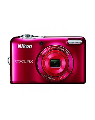 Camara Digital Nikon COOLPIX L32, 5x, 3" -Rojo - Envío Gratuito