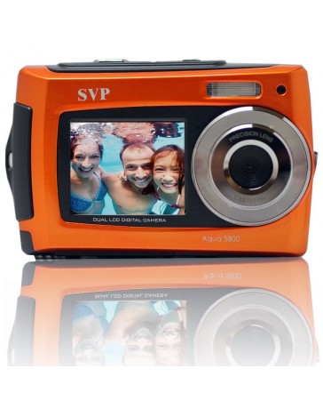 Camara Digital SVP Aqua 5800, 2.7" LCD, 4x, 18MP - Naranja - Envío Gratuito