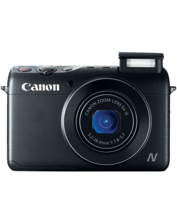 Canon PowerShot N100 - Digital camera - compact - 12.1 Mpix - 5 x optical zoom - Wi-Fi - black - Envío Gratuito