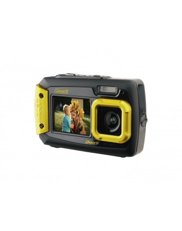 Coleman Duo2 2V9WP-Y 20 MP Waterproof Digital Camera with Dual LCD Screen (Yellow) - Envío Gratuito