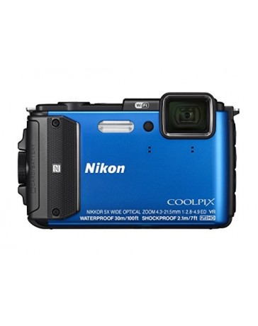 Nikon COOLPIX AW130 Waterproof Digital Camera with Built-In Wi-Fi (Blue) - Envío Gratuito