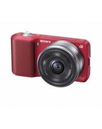 Sony Alpha NEX NEX3A/R Digital Camera with 16mm F2.8 Lens (Red) - Envío Gratuito