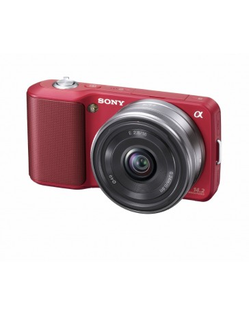 Sony Alpha NEX NEX3A/R Digital Camera with 16mm F2.8 Lens (Red) - Envío Gratuito