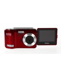 Vivitar VT028-RED 12 MP Digital Camera with 2.4-Inch TFT 12MP Compact System Camera with 2.4-Inch TFT LCD - Body Only (Black) - 