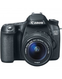 Canon EOS 70D 20.2 MP Digital SLR Camera with Dual Pixel CMOS AF and EF-S 18-55mm F3.5-5.6 IS STM Kit - Envío Gratuito