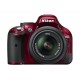 Nikon D5200 CMOS DSLR with 18-55mm f/3.5-5.6 AF-S NIKKOR Zoom Lens (Red) - Envío Gratuito