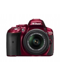 Nikon D5300 24.2 MP CMOS Digital SLR Camera with 18-55mm f/3.5-5.6G ED VR II AF-S DX NIKKOR Zoom Lens (Red)