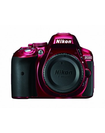 Nikon D5300 24.2 MP CMOS Digital SLR Camera with Built-in Wi-Fi and GPS Body Only (Red) - Envío Gratuito