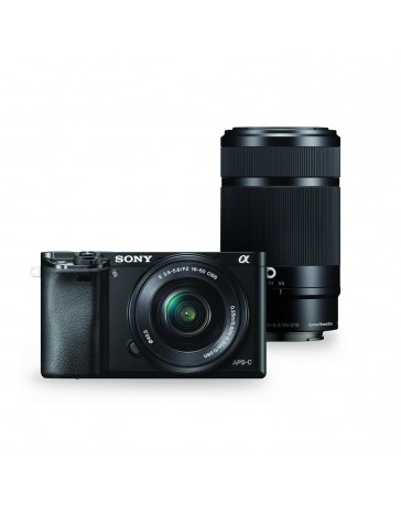 Sony Alpha a6000 Interchangeable Lens Camera with 55-210mm and 16-50mm Power Zoom Lenses - Envío Gratuito