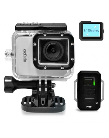 Pyle PSCHD90SL eXpo Hi-Res Mini Action Video Camera with 20 Mega Pixel Camera - Envío Gratuito