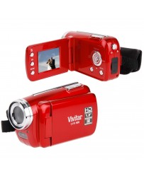 Vivitar 8.1 MP HD 4X Digital Camcorder Recorder 548 w/ 2-inch Screen Red - Envío Gratuito