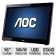 Monitor AOC E1649FWU, LED, 16" -Negro - Envío Gratuito