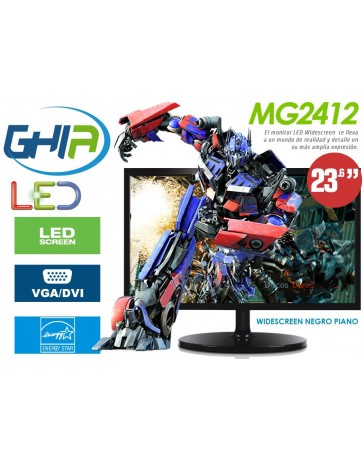 Monitor Ghia MG2412 Led 23.6" -Negro - Envío Gratuito