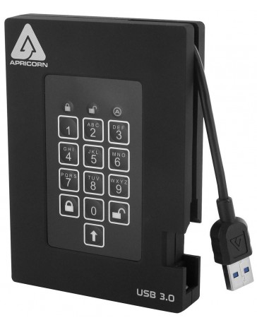 Disco Duro Externo Apricorn FORTRESS FIPS, 2TB, USB, A25-3PL256-2000F - Envío Gratuito