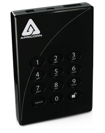 Disco Duro Externo Apricorn Direct Padlock A25-PLe256-1000 , 1 TB, eSata USB 2.0 -Negro - Envío Gratuito