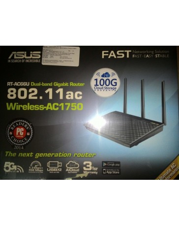 ASUS RT-AC66U 802.11ac Dual-Band Wireless-AC1750 Gigabit Router - Envío Gratuito