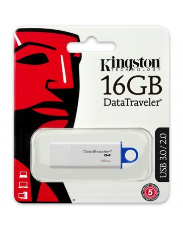 Memorias Usb Kingston DtG4 3.0 16gb Alta Velocidad-Blanco - Envío Gratuito