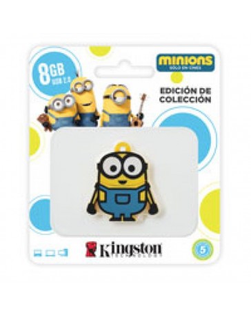 Memoria USB KINGSTON KC-U908G-3W Flash Drive 8GB MINIONS - Envío Gratuito