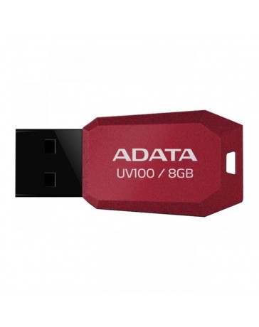 Memoria USB ADATA Slim Bevelled UV100 8GB - Rojo - Envío Gratuito