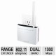 Amped Wireless AC1750 High Power Plug-In Wi-Fi Range Extender - 2.4GHz-5GHz, 450Mbps-1300Mbps, IEEE 802.11a/b/g/n/ac - REC33A - 