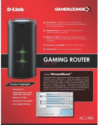 D-Link AC1300 Dual Band Gaming Router - 4x Gigabit LAN Ethernet Ports - Envío Gratuito