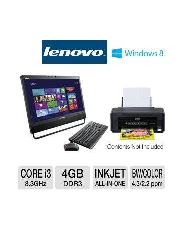 Lenovo M92z Core i3 500GB HDD 4GB DDR3 All-In-One and Epson Stylus NX230 WiFi All-In-One Inkjet Printer Bundle - Envío Gratuito