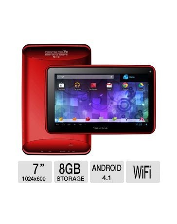 Tablet Visual Land 7D8TCRED, 8GB,1GB, 7", Android 4.1-Rojo - Envío Gratuito