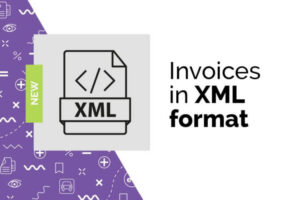 factura electronica con icono de archivo xml