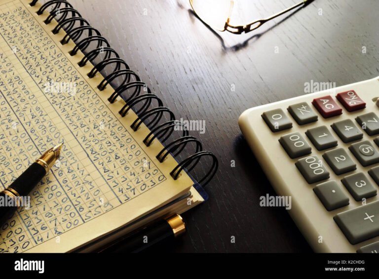 Cuál Es La Naturaleza De Las Cuentas Contables Y Su Función 2 libros de contabilidad y calculadora sobre escritorio