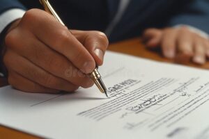 manos firmando documentos legales importantes