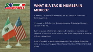 oficina del sat en mexico con banderas nacionales