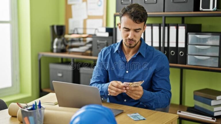 persona usando computadora con documentos mexicanos