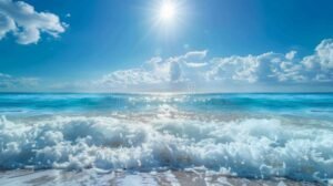 vacaciones en la playa con sol brillante